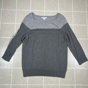 Women Liz Claiborne Grey Top Size Large